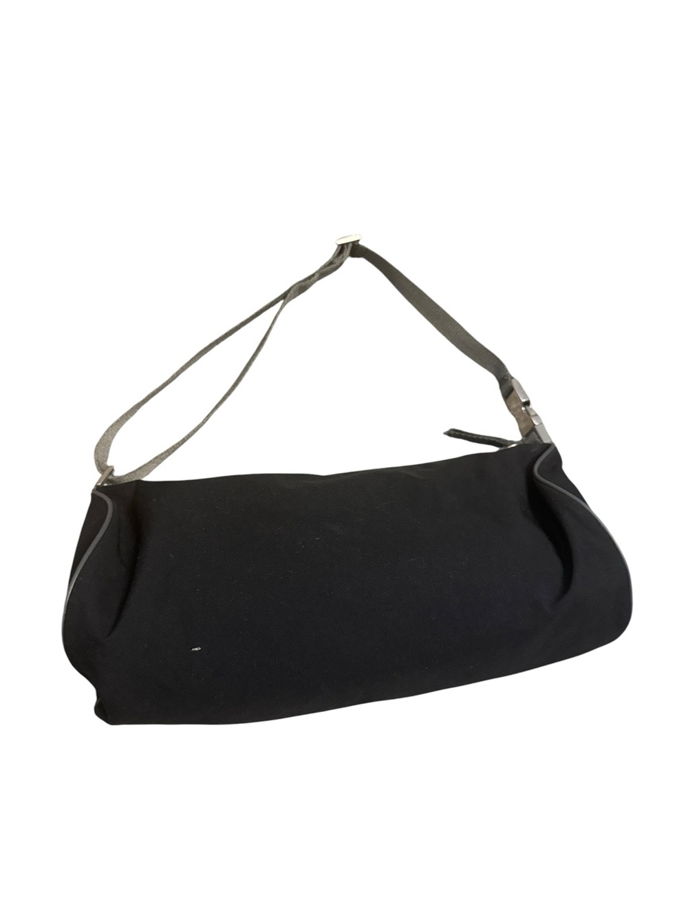 Vintage Y2K Prada Sport Logo Mini Duffel Barrel Bag Nylon Black Silver Hardware - Picture 8 of 14